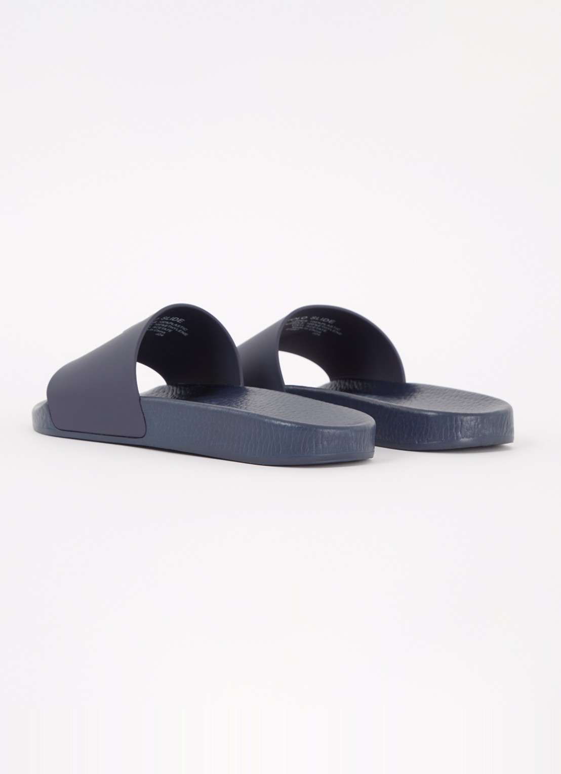 Ralph Lauren Slipper met 3D print - achterkant donkerblauw