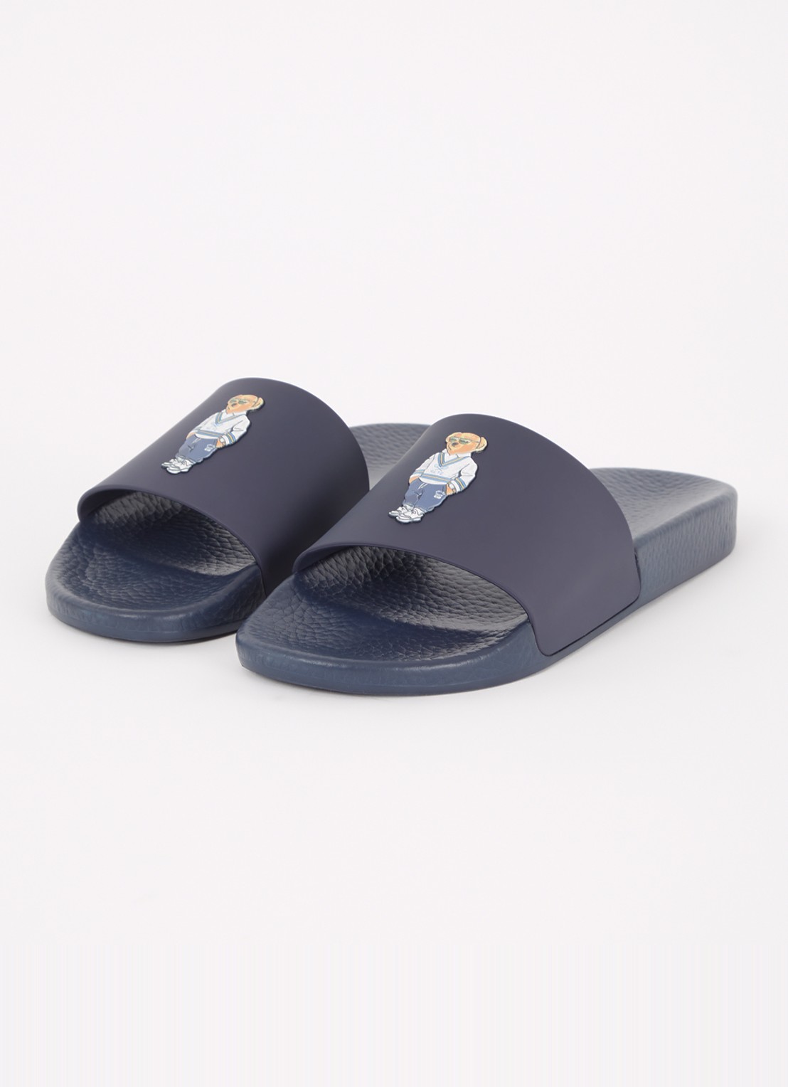 Ralph Lauren Slipper met 3D print - detail 2 donkerblauw