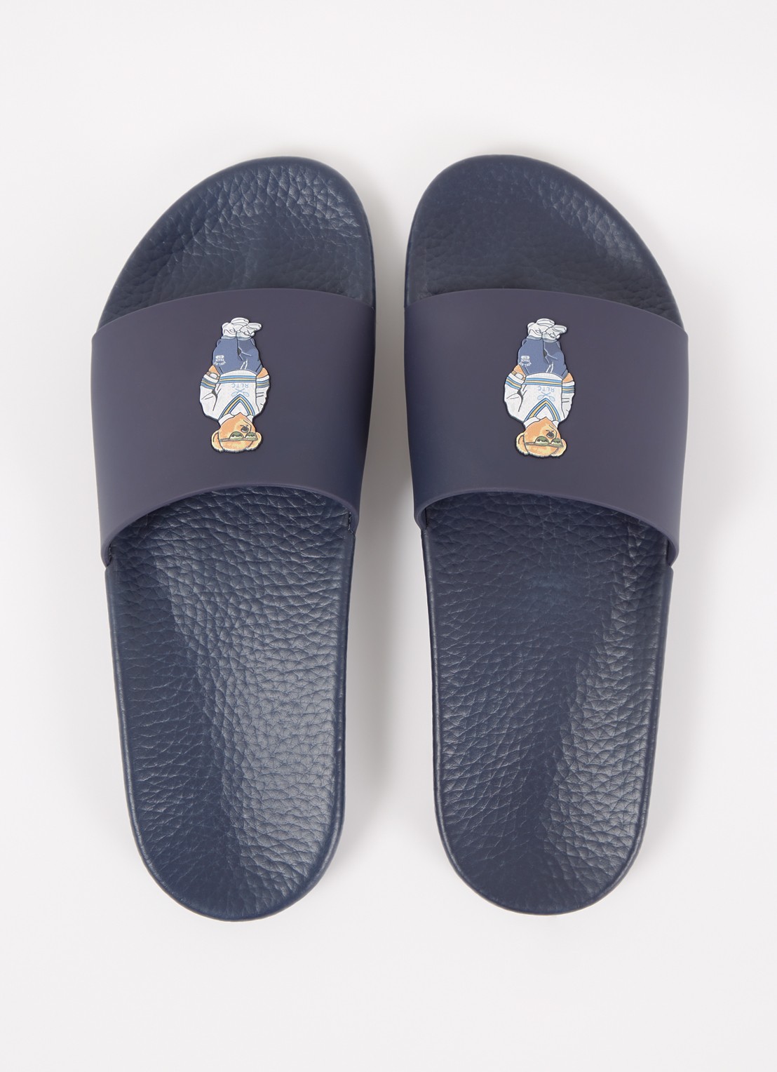 Ralph Lauren Slipper met 3D print - detail 3 donkerblauw