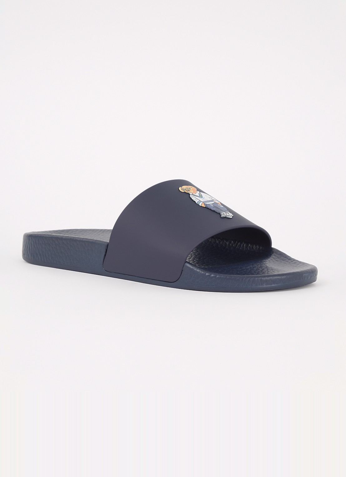 Ralph Lauren Slipper met 3D print - voorkant 5 donkerblauw