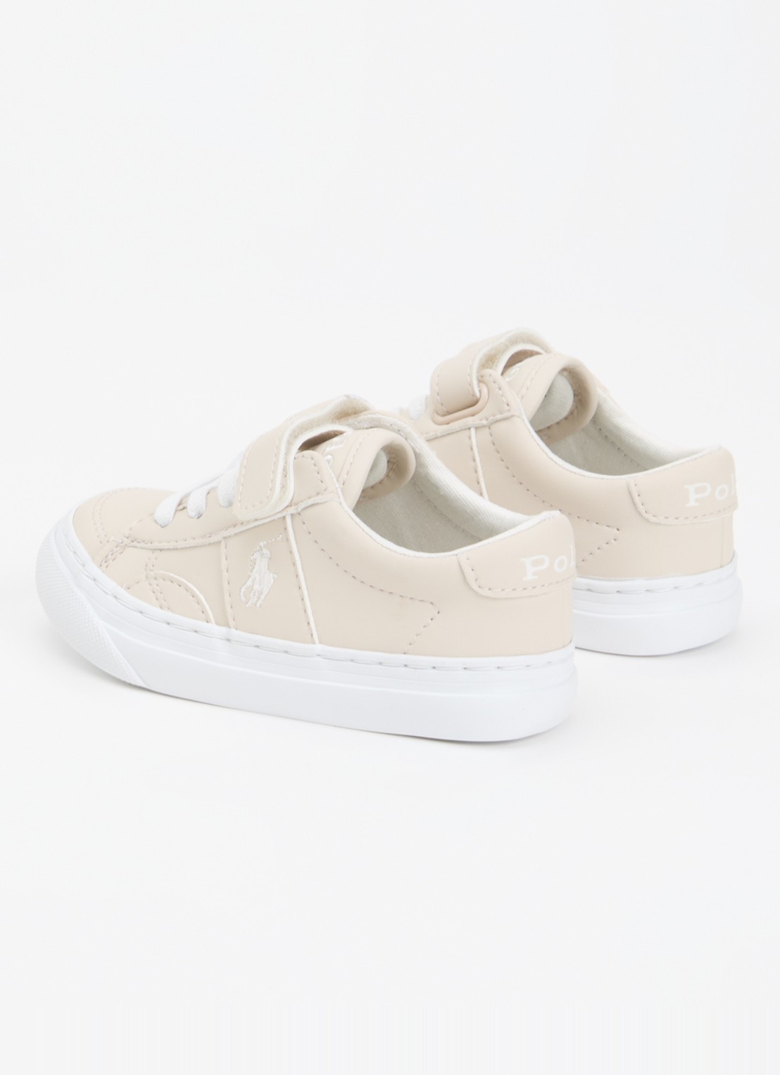 Ralph Lauren Sneaker met logo - achterkant beige
