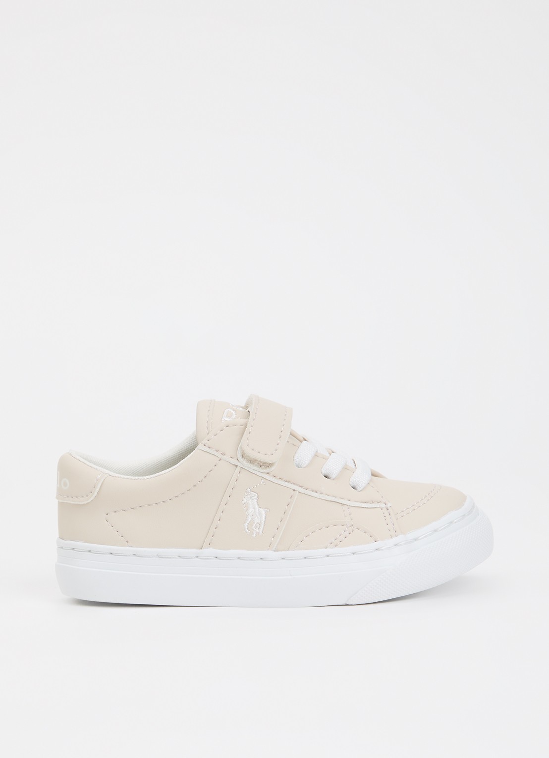 Ralph Lauren Sneaker met logo - voorkant 3 beige