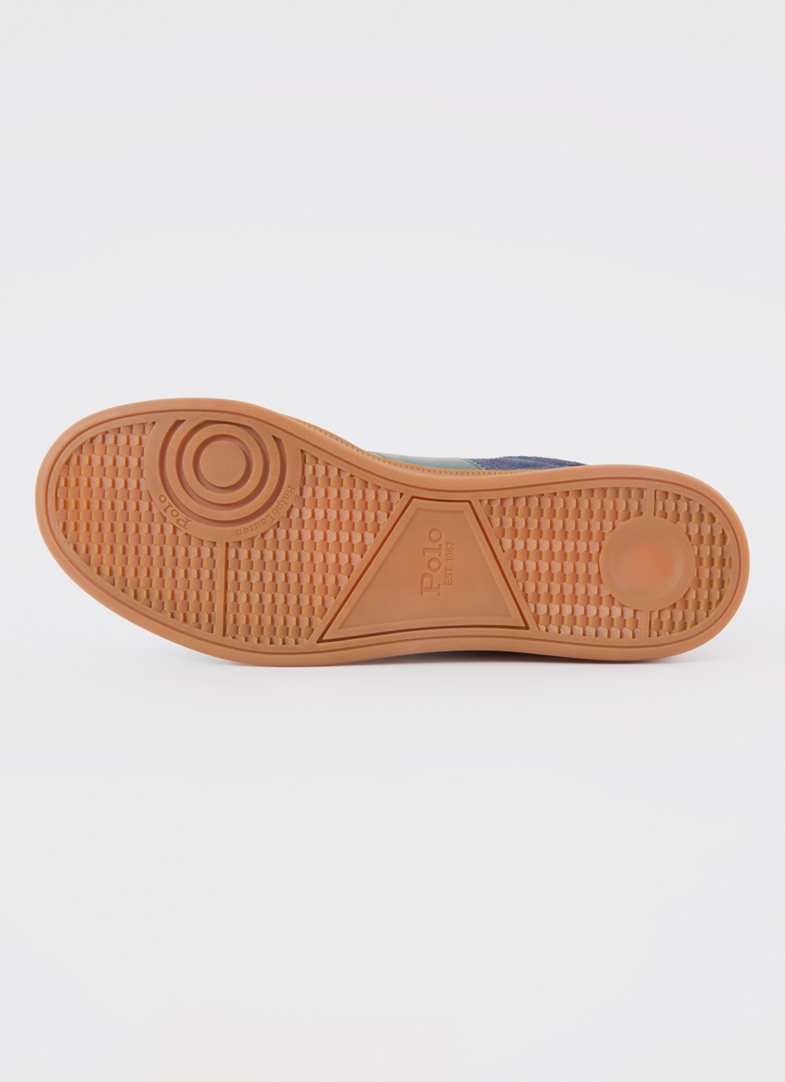 Ralph Lauren Sneaker van suède met logo - detail 4 donkerblauw
