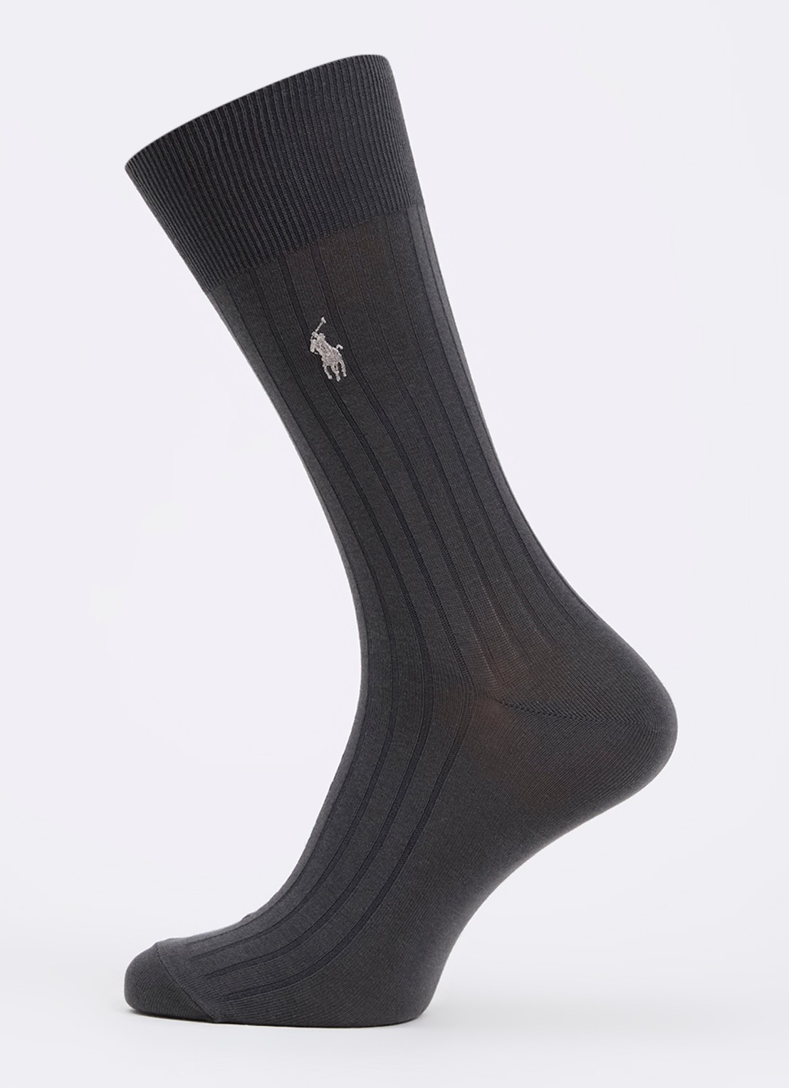 Ralph Lauren Sokken met logoborduring in 2-pack  - detail 3 grijs