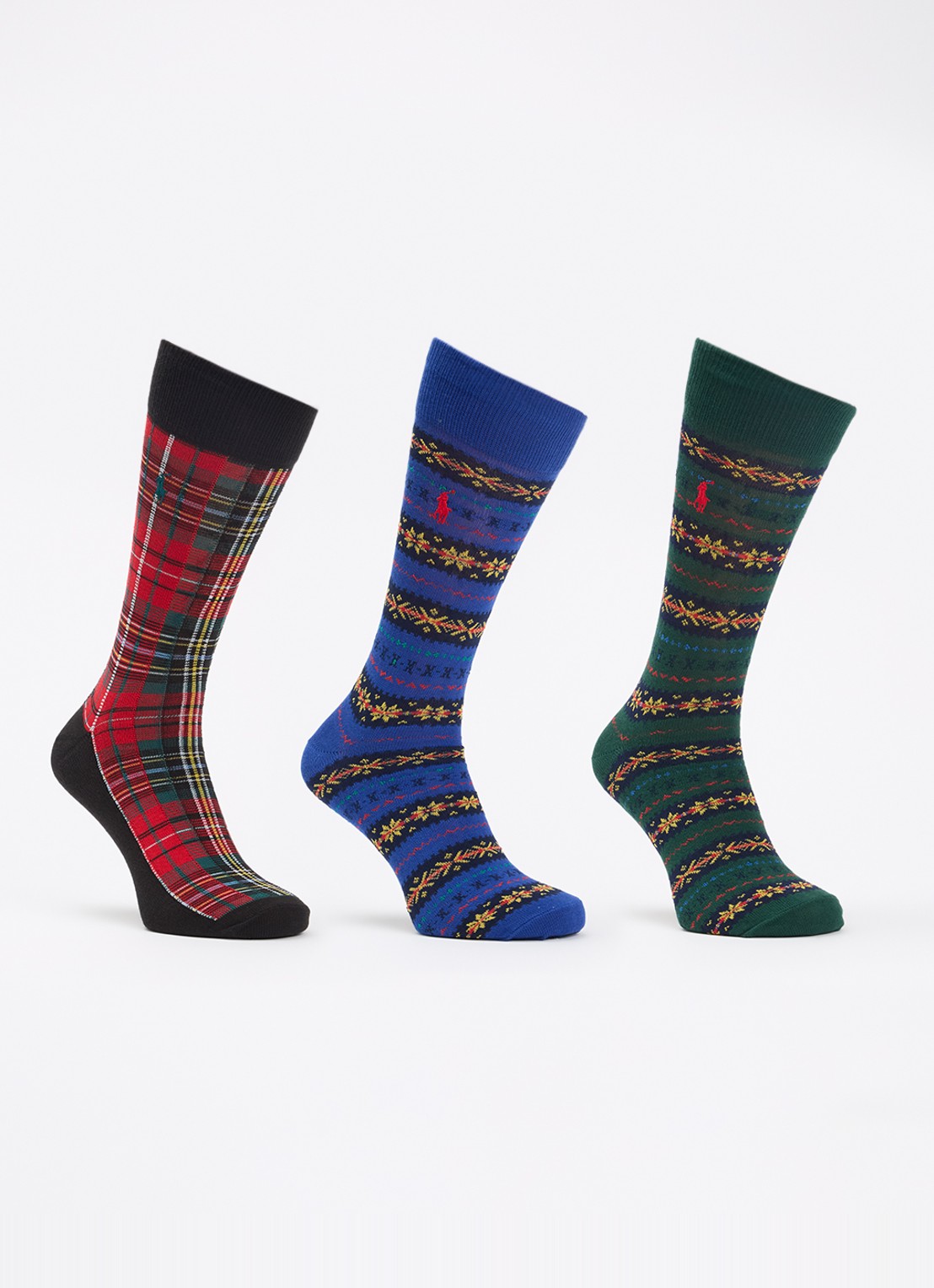 Ralph Lauren Sokken met print in 3-pack giftbox - voorkant 3 rood