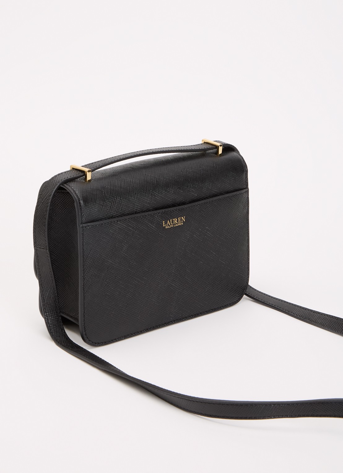 Ralph Lauren Sophee 22 crossbodytas van leer - achterkant zwart