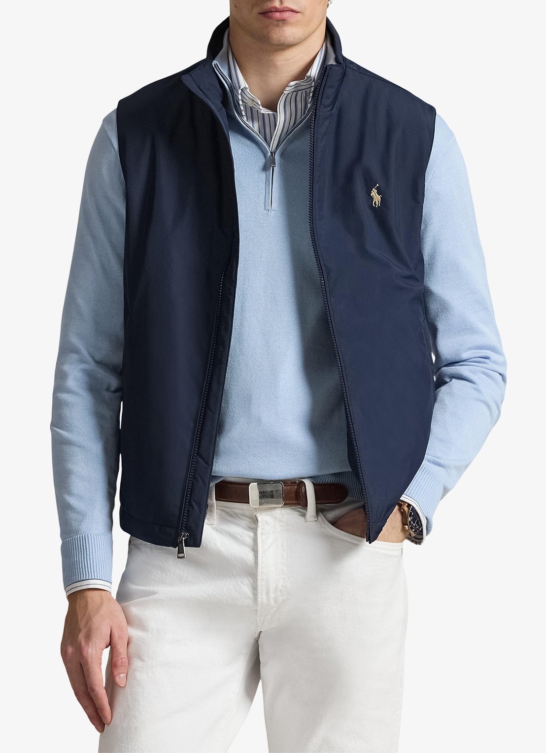 Ralph Lauren Southland gewatteerde bodywarmer met steekzakken - detail 2 collection navy-2wqu