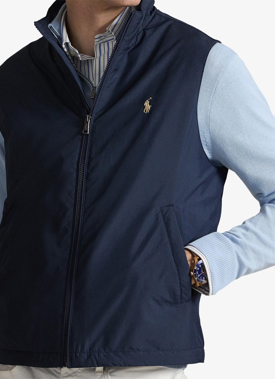 Ralph Lauren Southland gewatteerde bodywarmer met steekzakken - detail 3 collection navy-2wqu