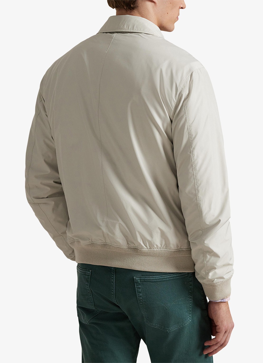 Ralph Lauren Southland jack met klepzakken en logoborduring - achterkant 4 dove grey / lichtgrijs