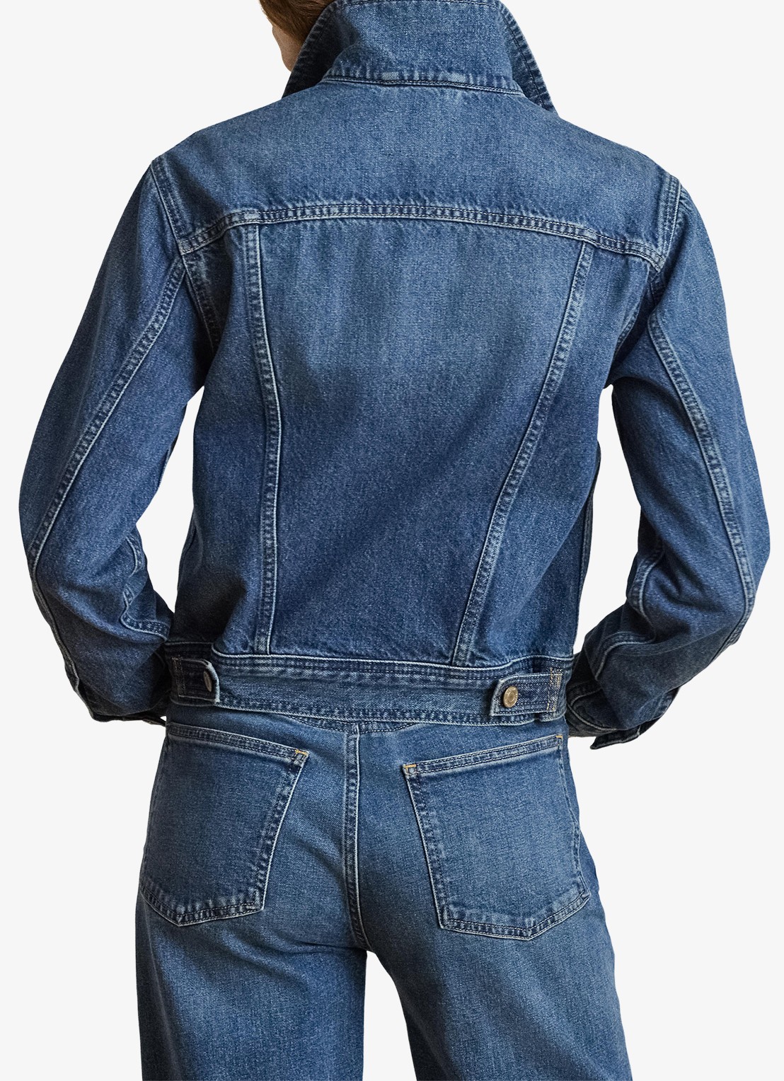 Ralph Lauren Spijkerjas met borstzakken - achterkant 5 atlantic blue wash / indigo