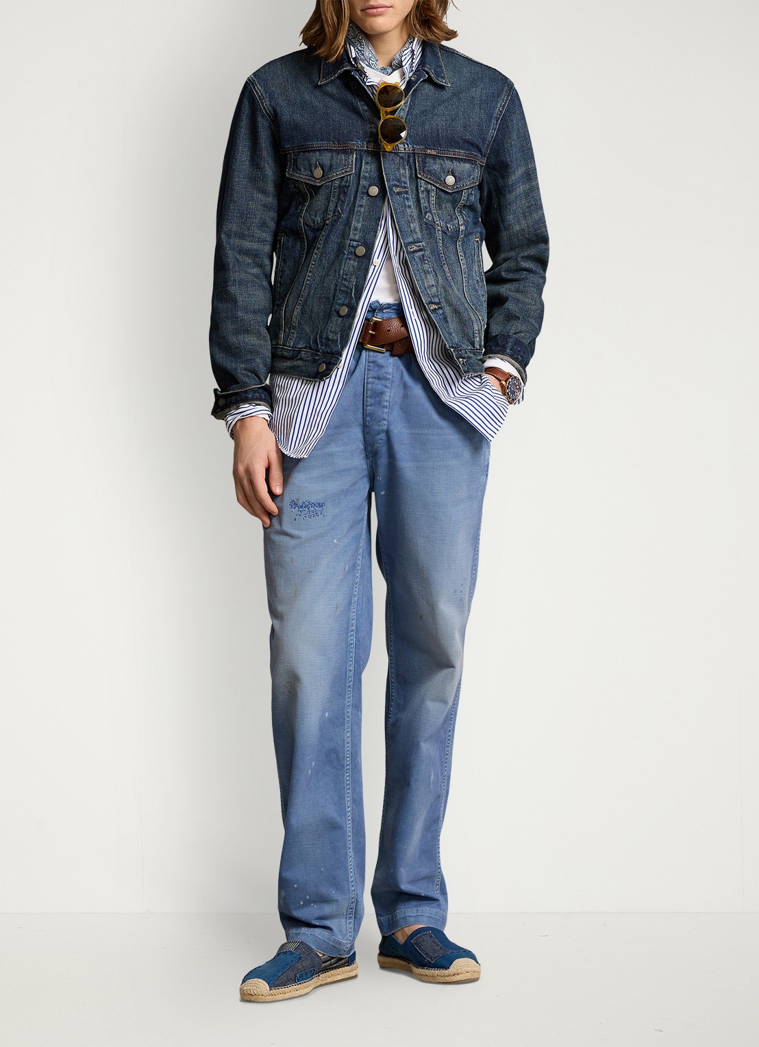 Ralph Lauren Spijkerjas met borstzakken - voorkant 3 trenton