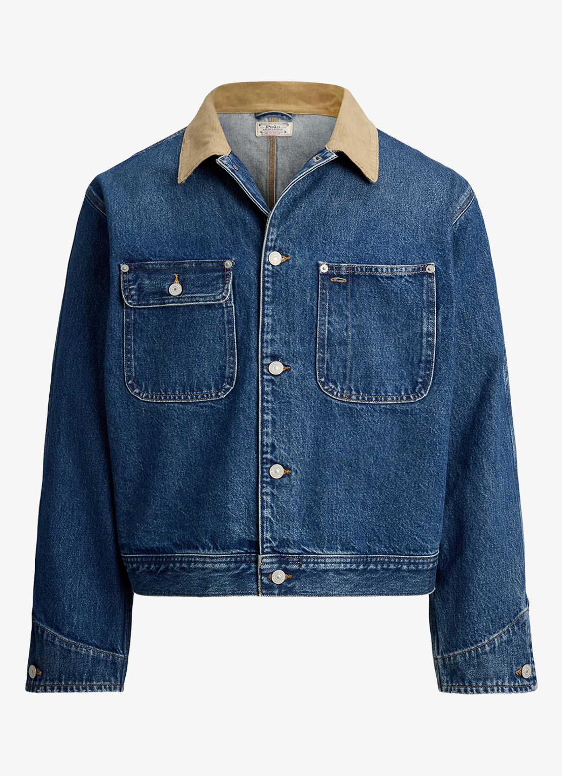 Ralph Lauren Spijkerjas met borstzakken - voorkant 4 outpost / indigo