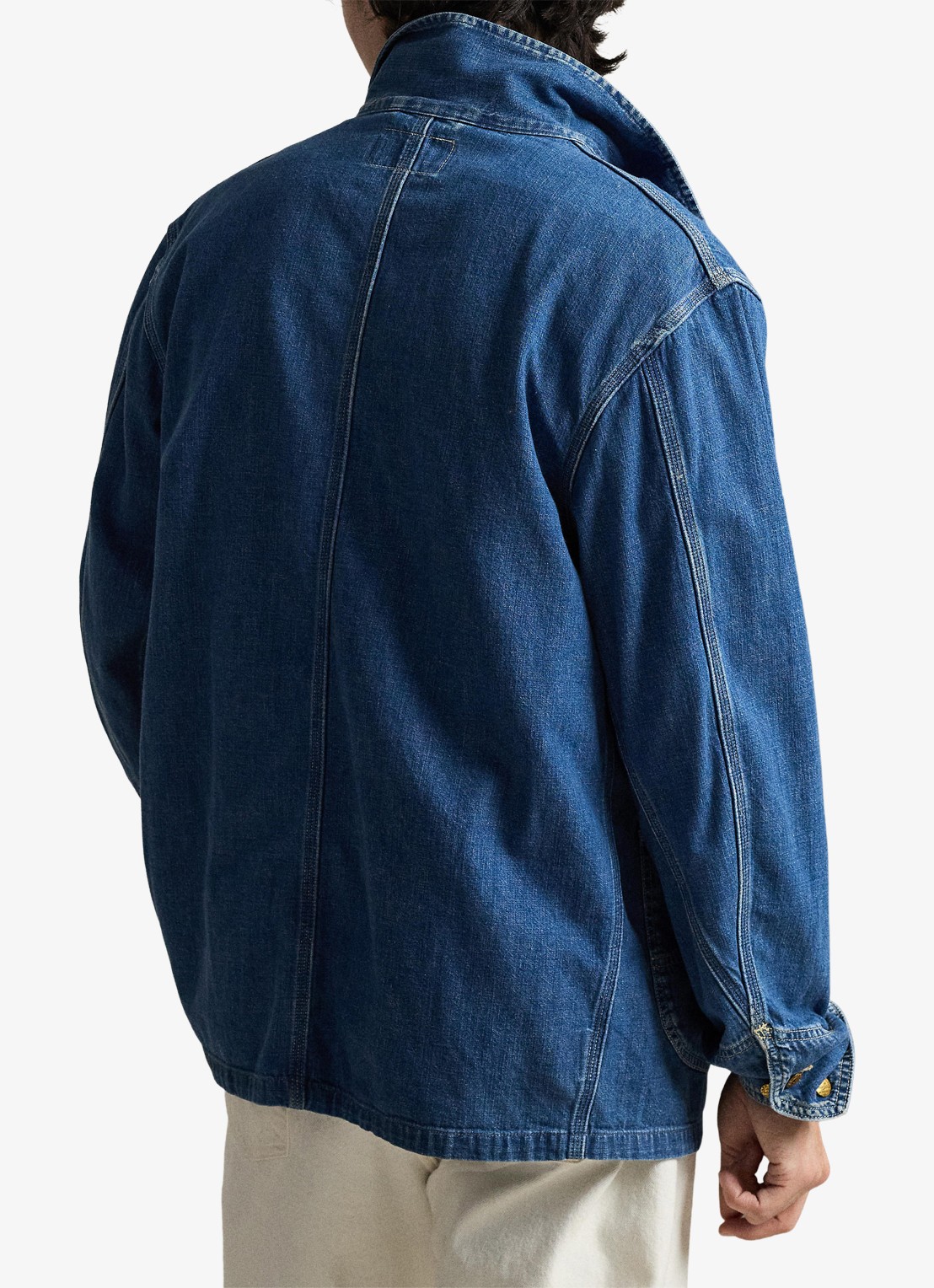 Ralph Lauren Spijkerjas met opgestikte zakken - achterkant sawmill / blauw