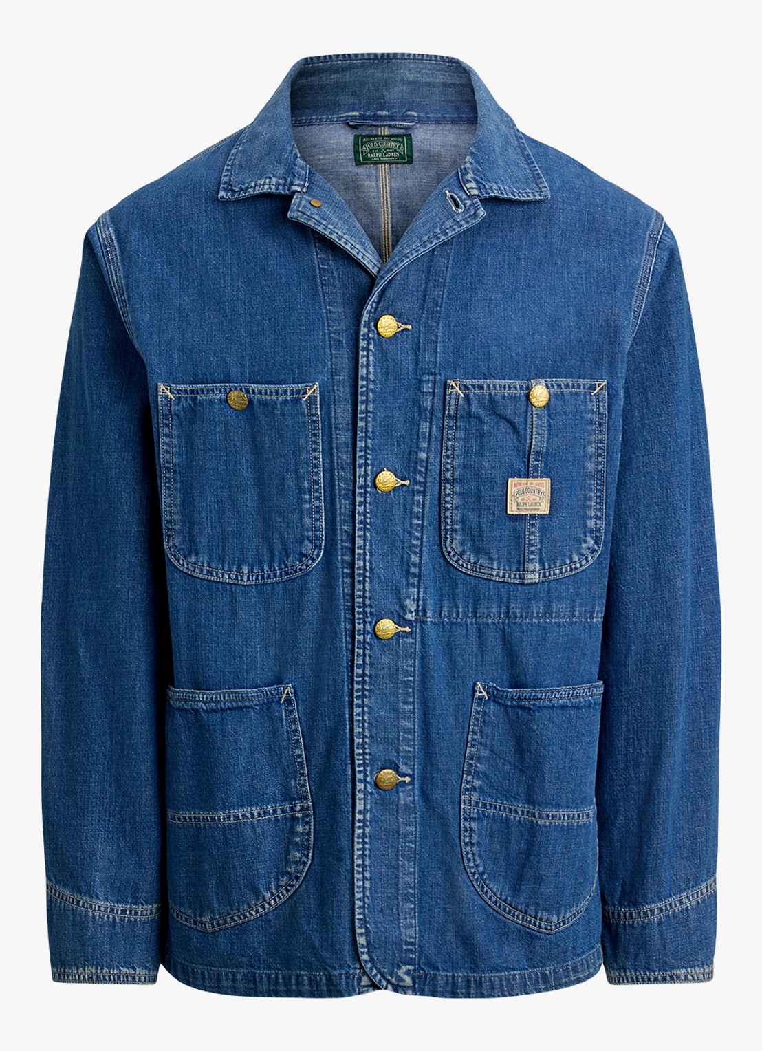 Ralph Lauren Spijkerjas met opgestikte zakken - voorkant 4 sawmill / blauw