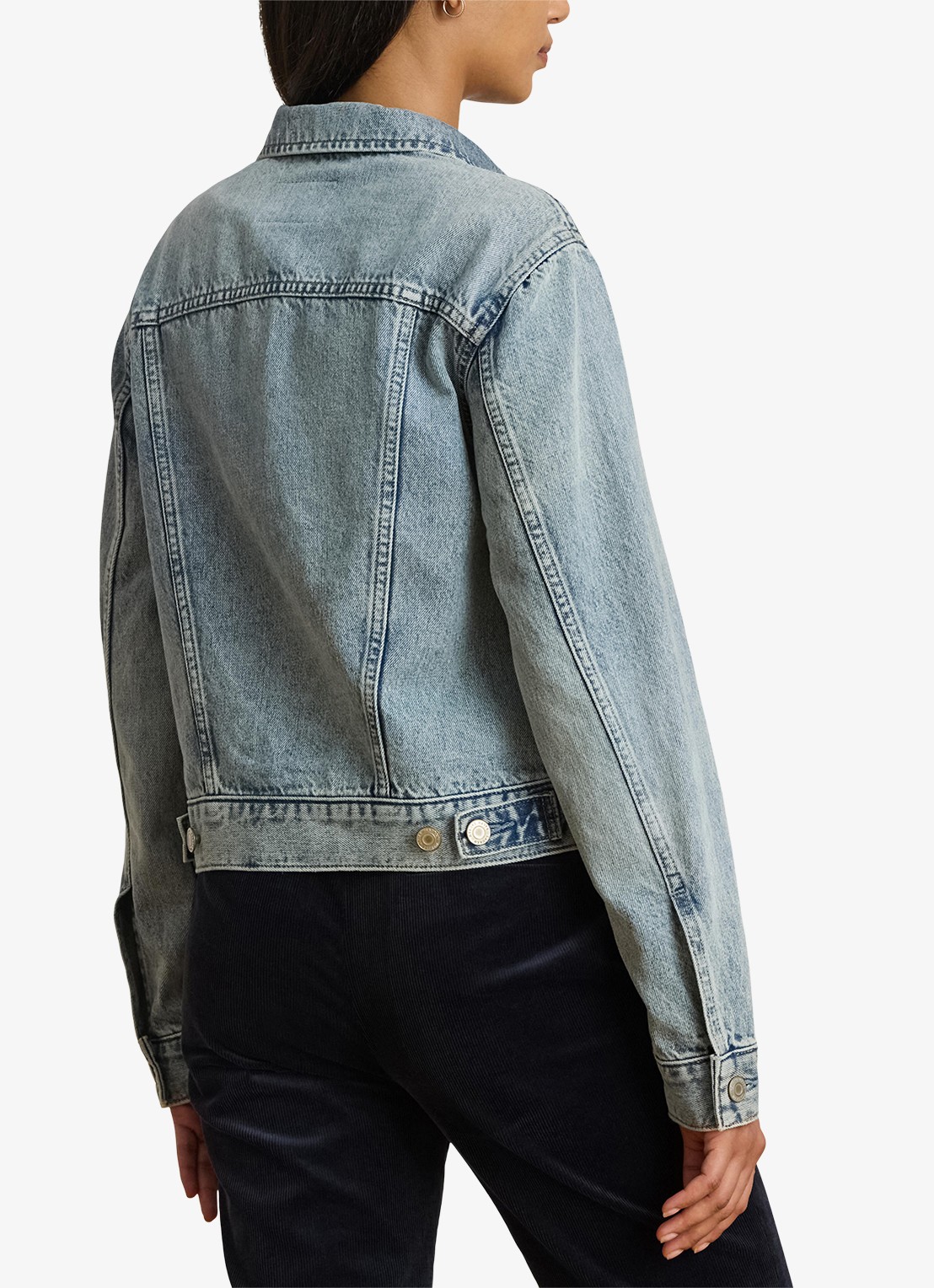 Ralph Lauren Spijkerjas met steekzakken - achterkant 3 odwin wash / blauw