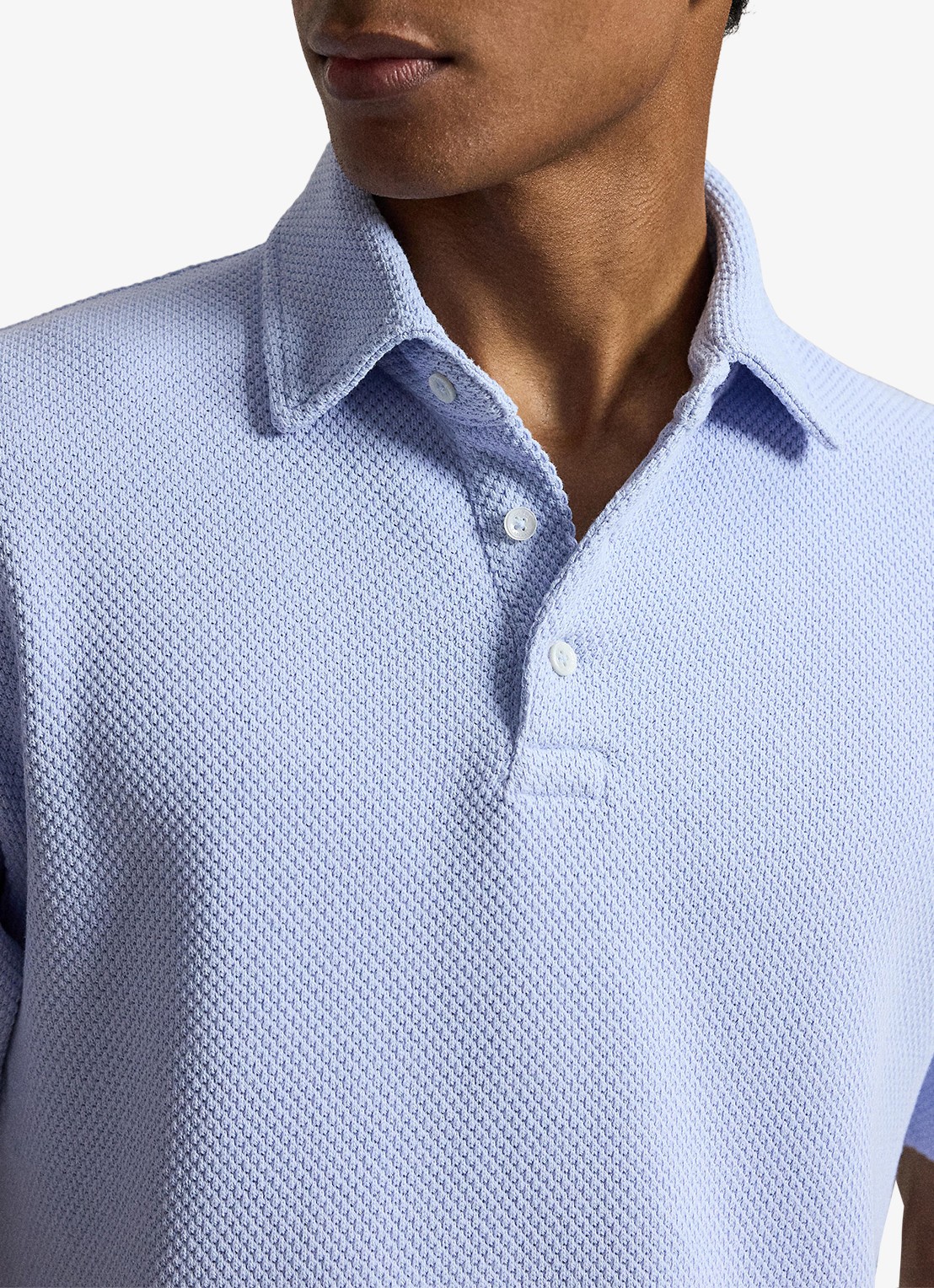 Ralph Lauren Standard fit polo van piqué katoen - detail 5 pebble blue / blauw
