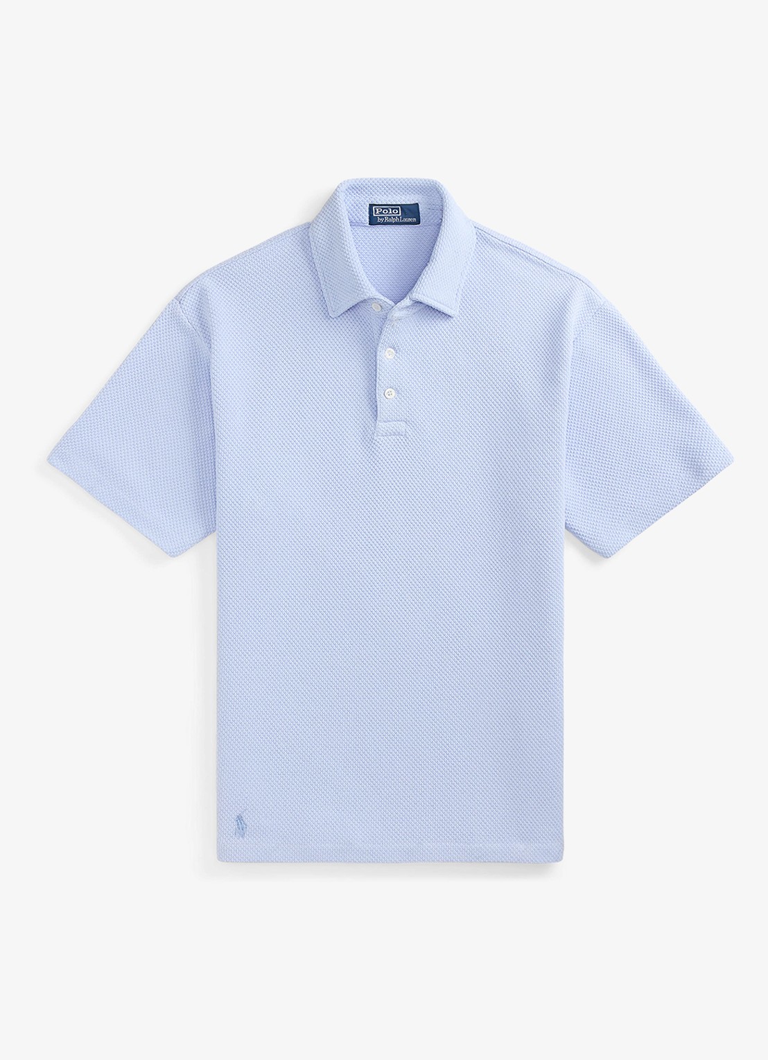 Ralph Lauren Standard fit polo van piqué katoen - voorkant 2 pebble blue / blauw