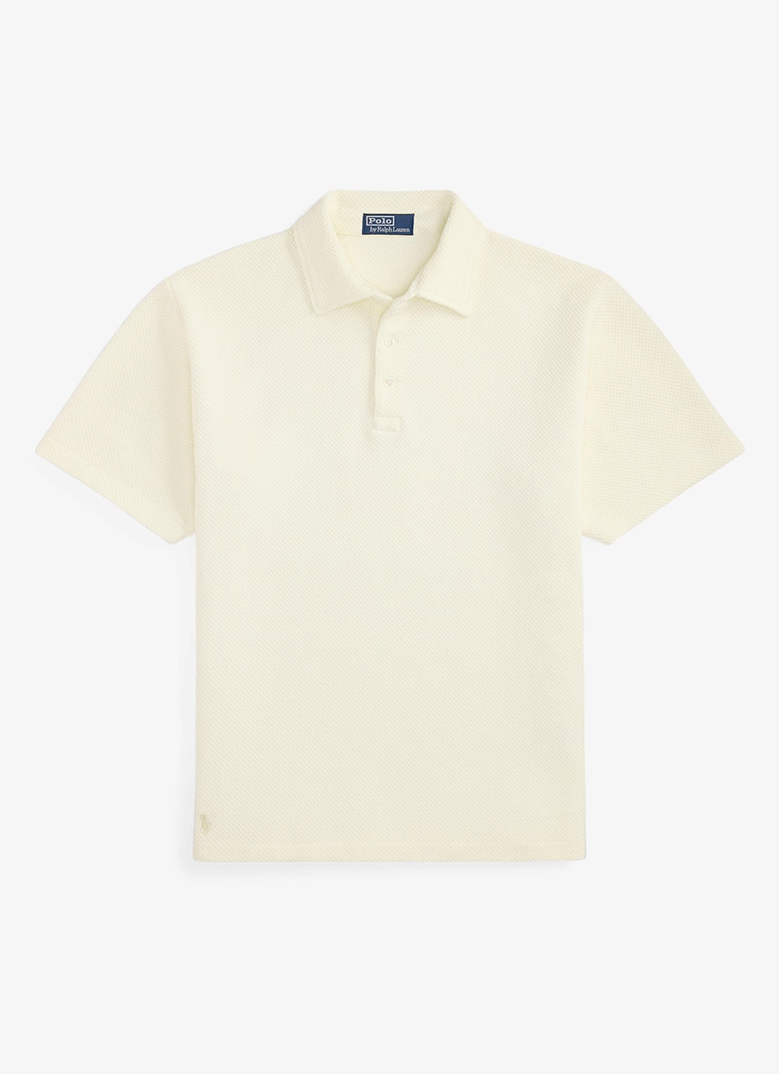 Ralph Lauren Standard fit polo van piqué katoen - voorkant pale cream / crème