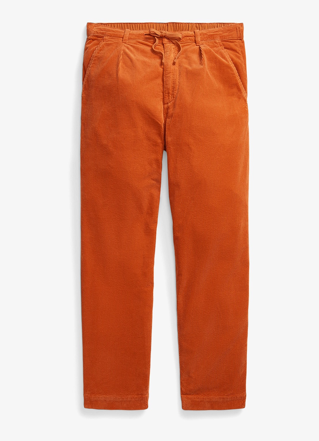 Ralph Lauren Straight fit broek van corduroy - voorkant charles orange / oranje