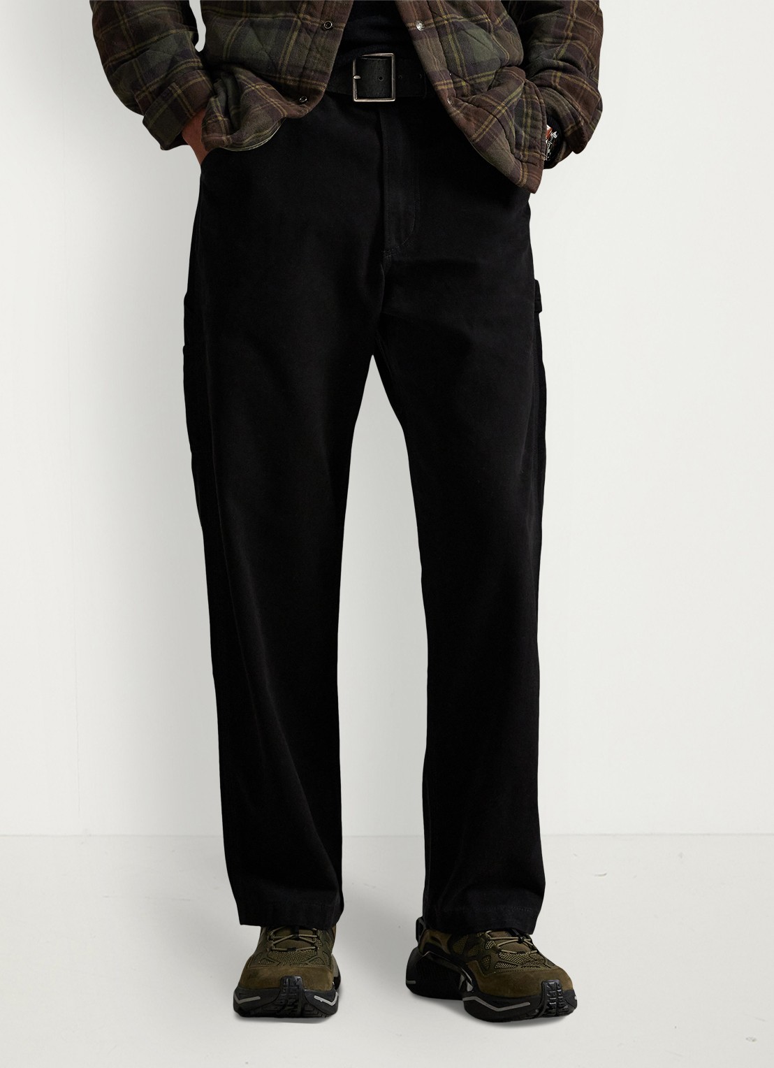 Ralph Lauren Straight fit cargobroek met steekzakken - detail polo black / zwart