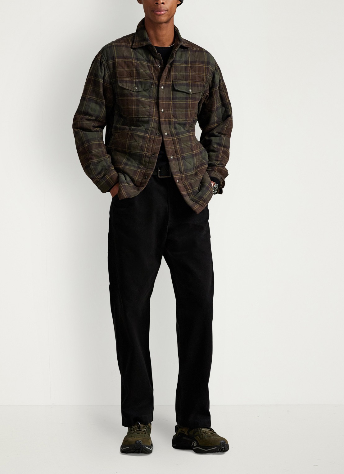 Ralph Lauren Straight fit cargobroek met steekzakken - voorkant 4 polo black / zwart