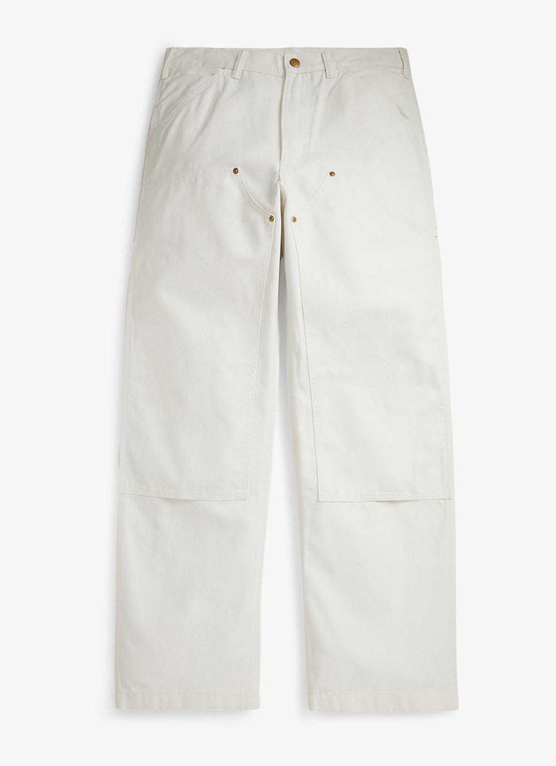 Ralph Lauren Straight fit cargobroek van katoen - voorkant deckwash white / wit