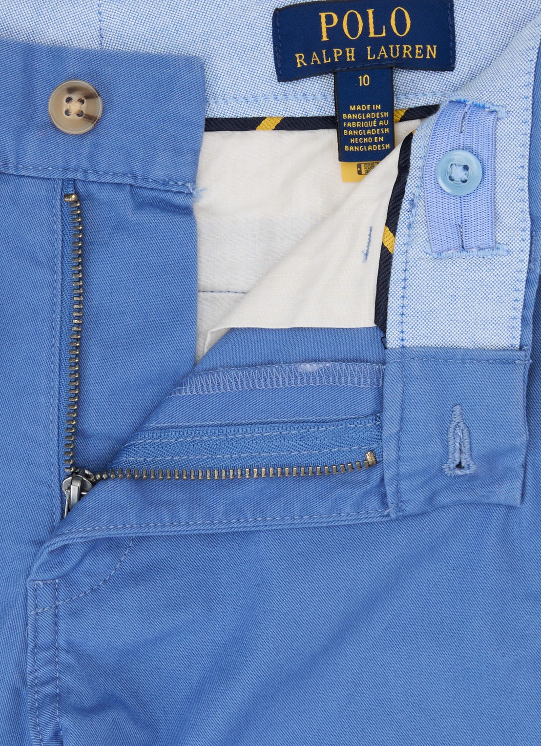 Ralph Lauren Straight fit chino met ceintuur - detail blauw