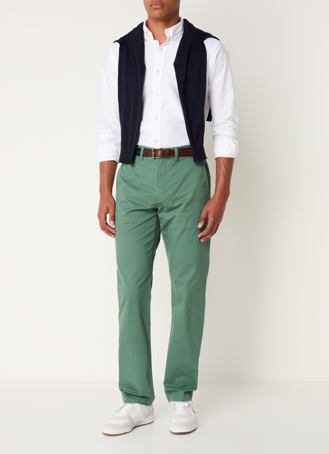 Ralph Lauren Straight fit chino met steekzakken - voorkant 5 washed forest / zeegroen