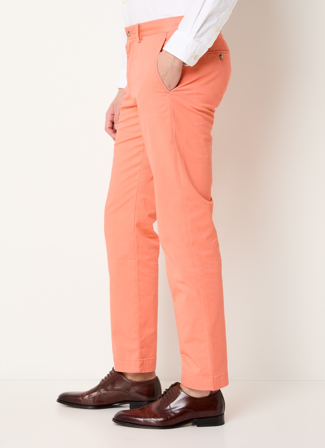 Ralph Lauren Straight fit chino met steekzakken - detail 5 deep mango / zalmroze