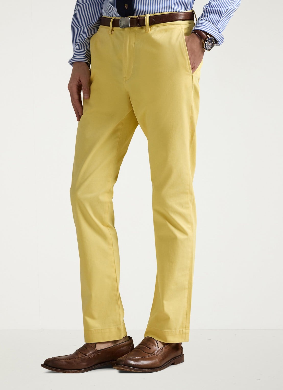 Ralph Lauren Straight fit chino met steekzakken - detail geel