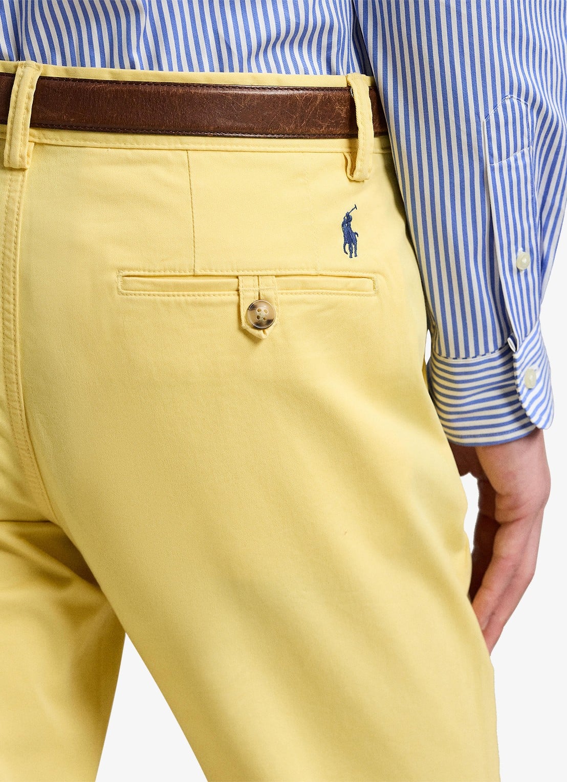Ralph Lauren Straight fit chino met steekzakken - detail 2 geel