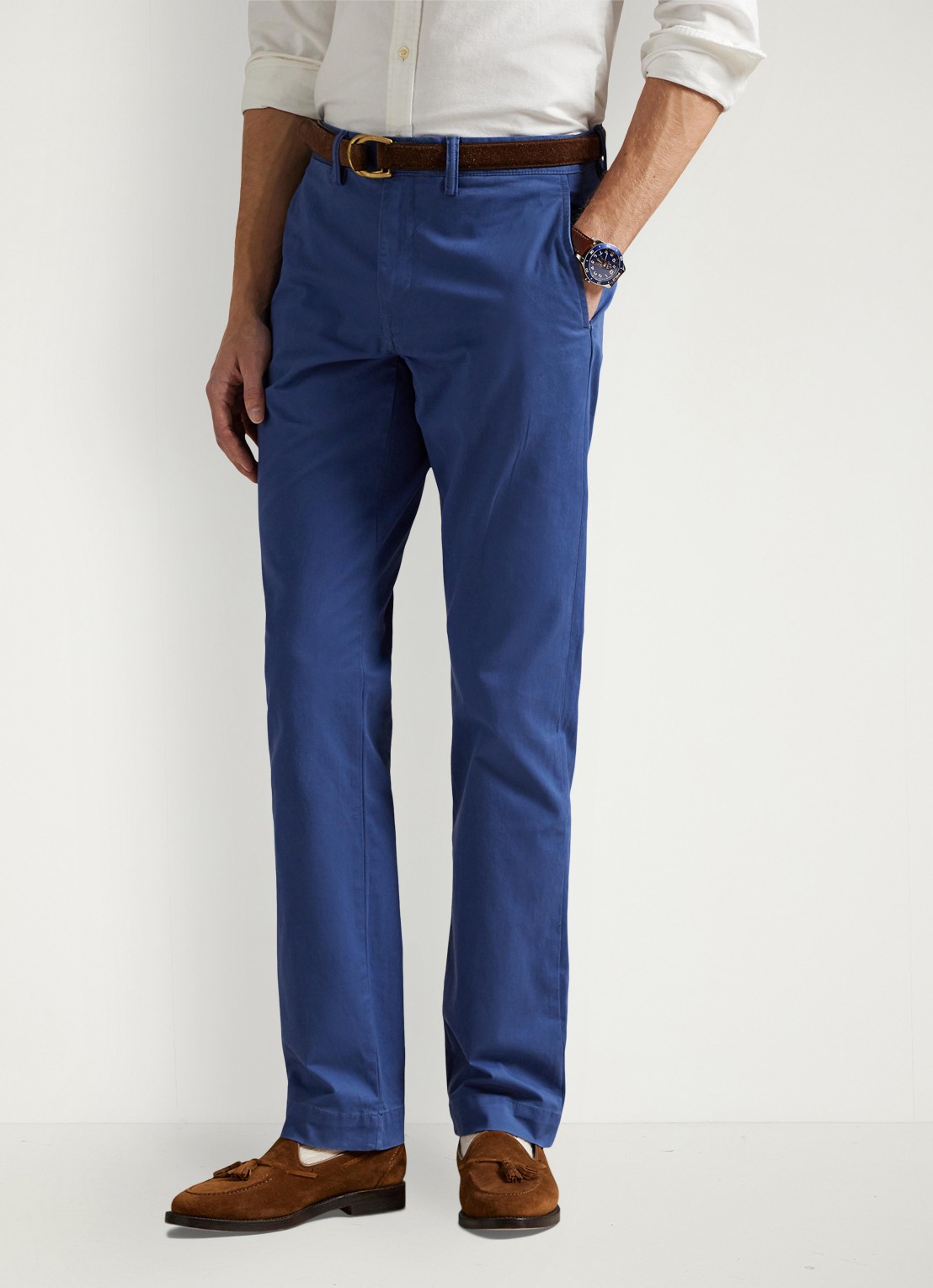 Ralph Lauren Straight fit chino met steekzakken - detail 2 old royal / blauw