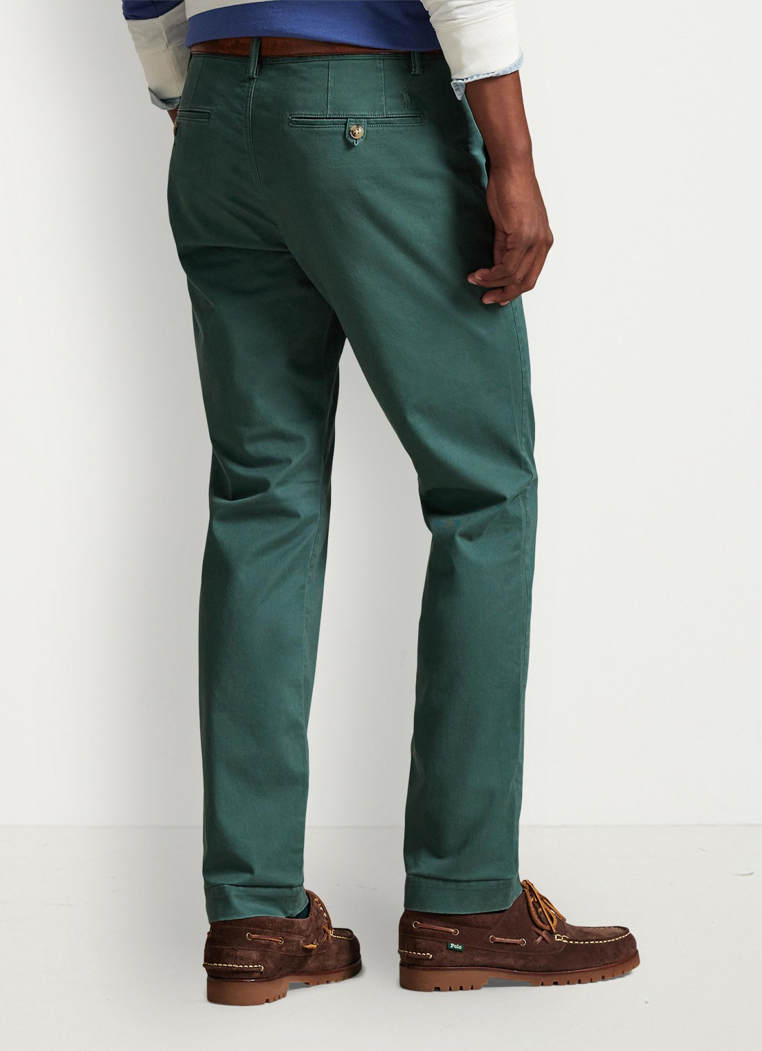 Ralph Lauren Straight fit chino met steekzakken - achterkant 3 charter green