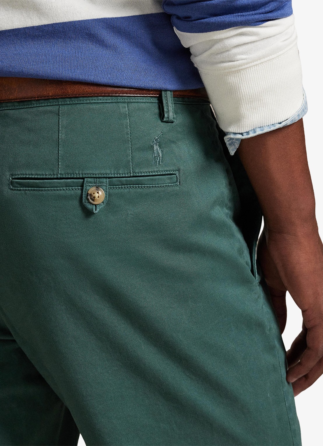 Ralph Lauren Straight fit chino met steekzakken - detail 5 charter green