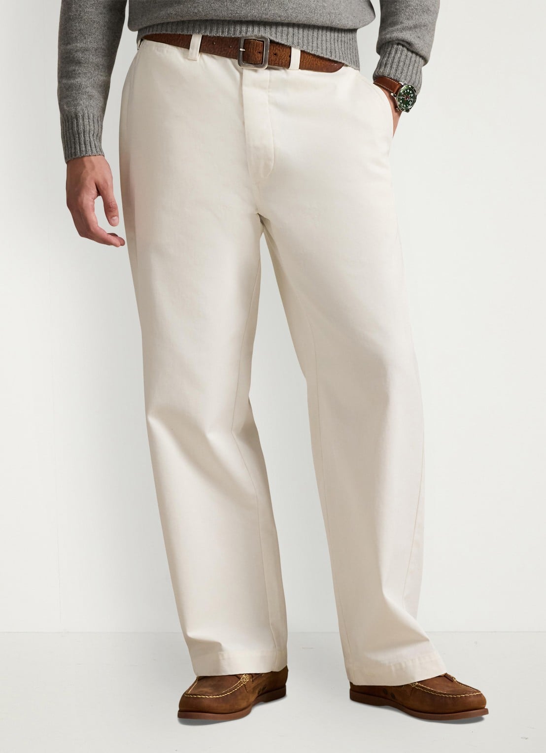 Ralph Lauren Straight fit chino met steekzakken - detail 4 deckwash white / wit