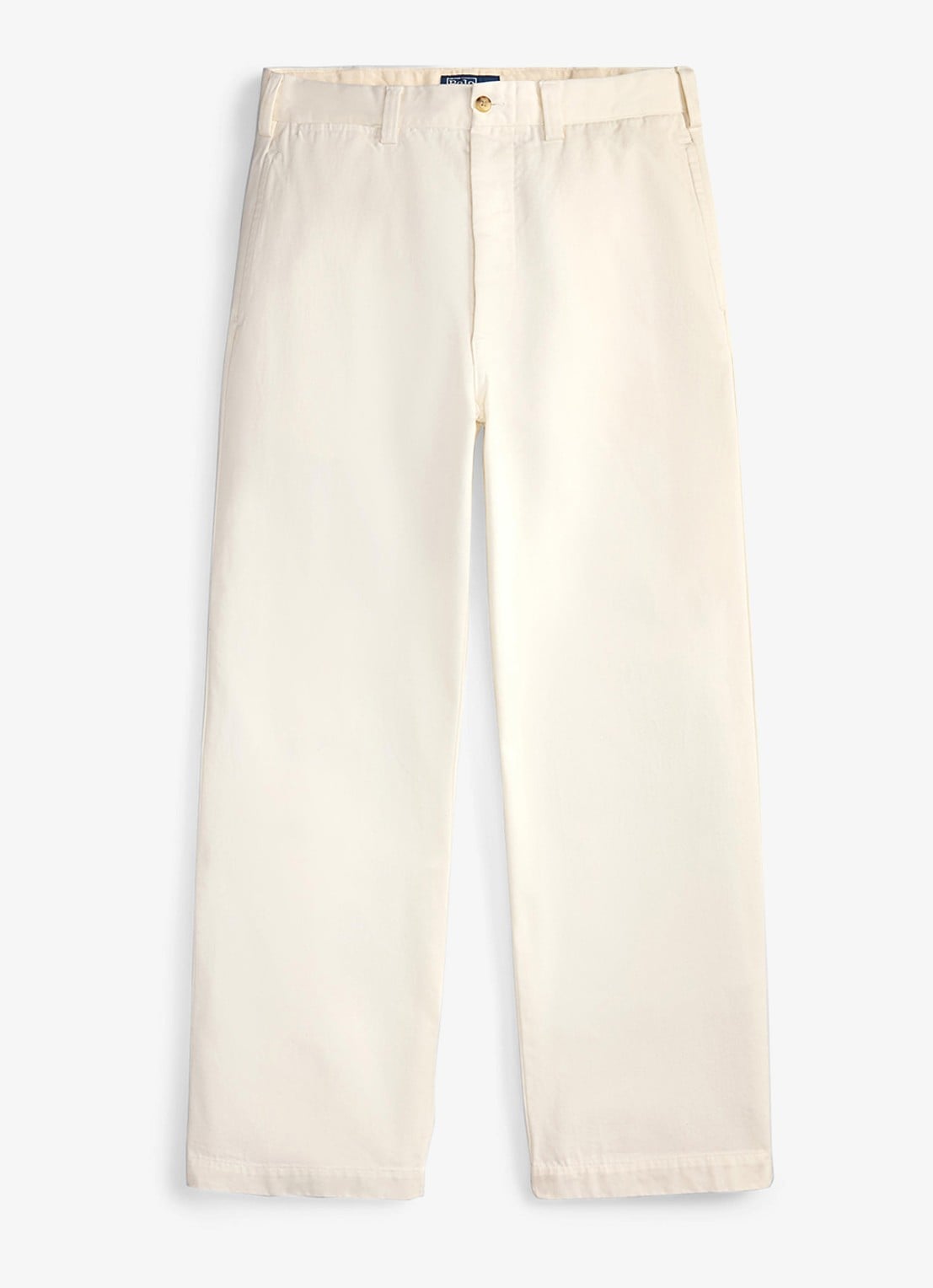Ralph Lauren Straight fit chino met steekzakken - voorkant 2 deckwash white / wit
