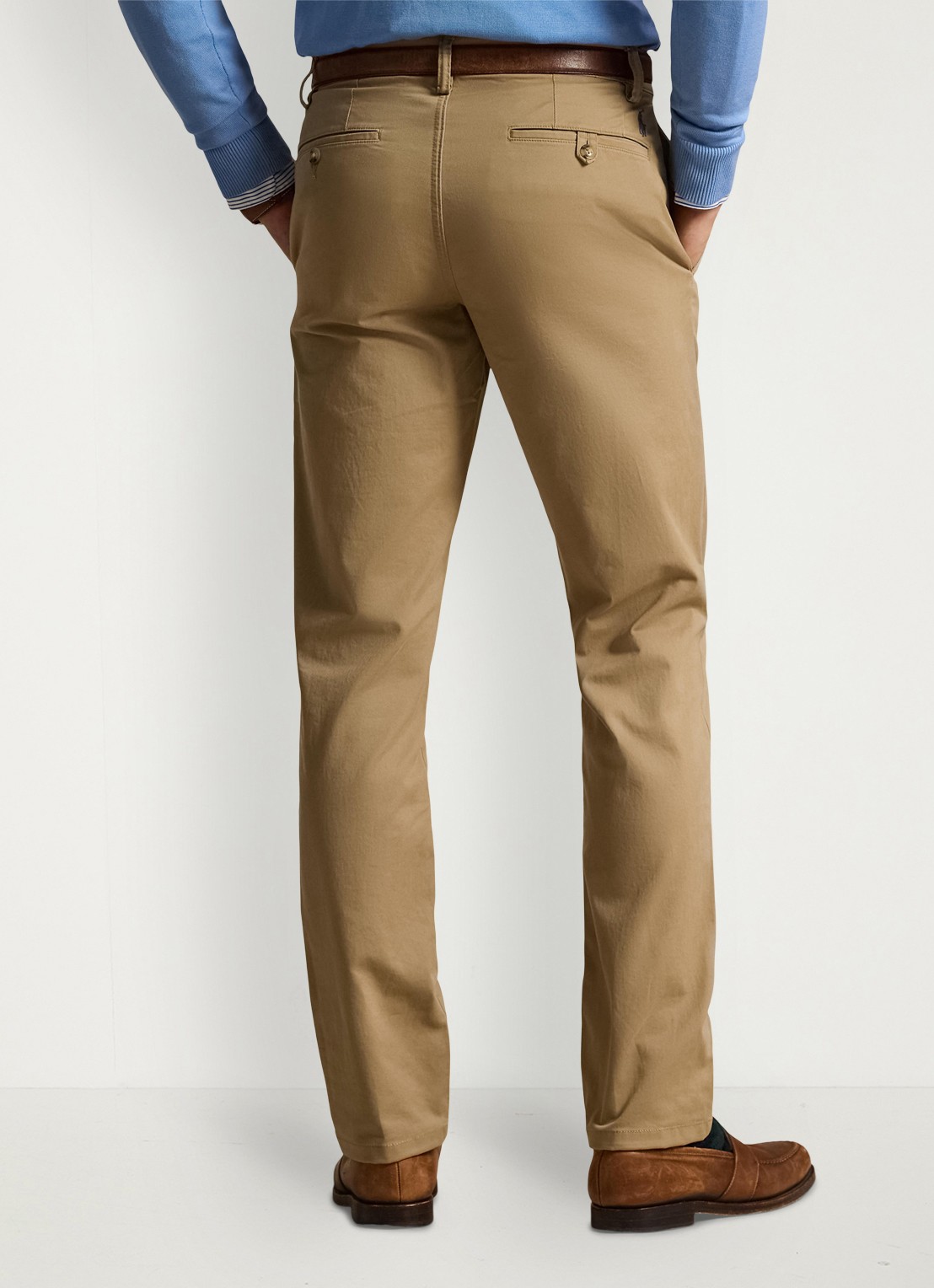 Ralph Lauren Straight fit chino met steekzakken - achterkant desert khaki
