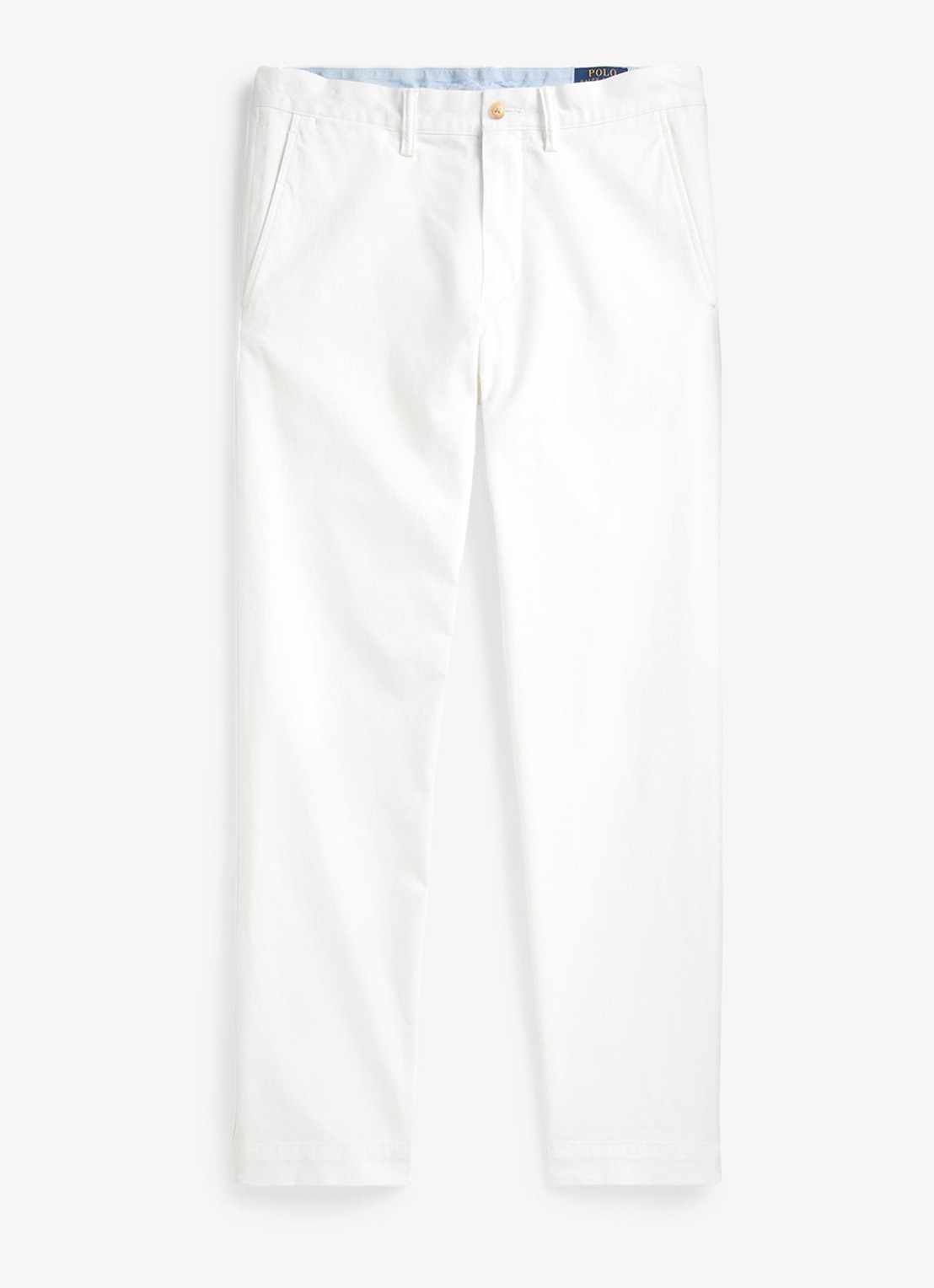 Ralph Lauren Straight fit chino met steekzakken - voorkant ceramic white / wit