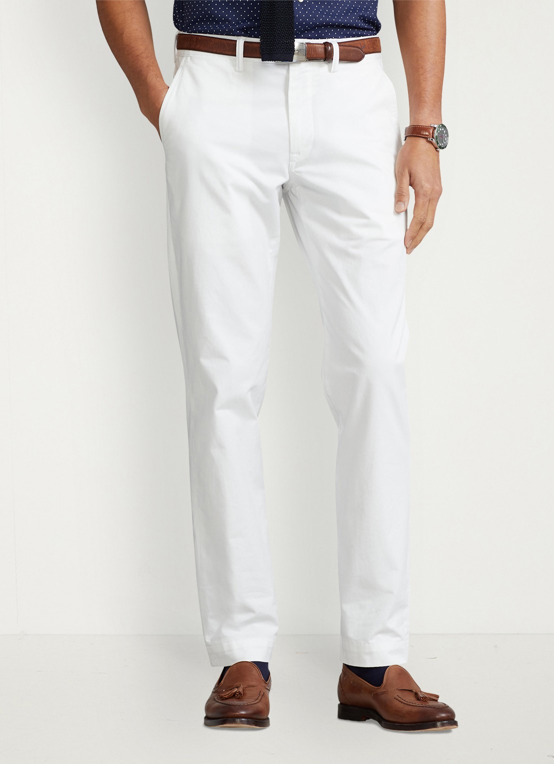 Ralph Lauren Straight fit chino met steekzakken - detail 6 ceramic white / wit
