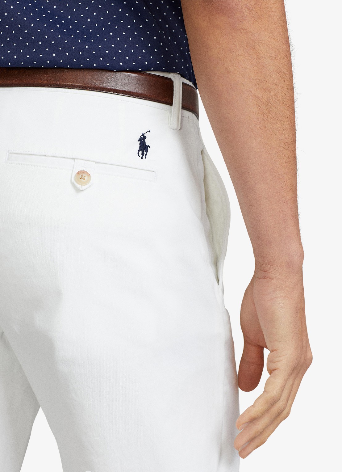 Ralph Lauren Straight fit chino met steekzakken - detail 7 ceramic white / wit