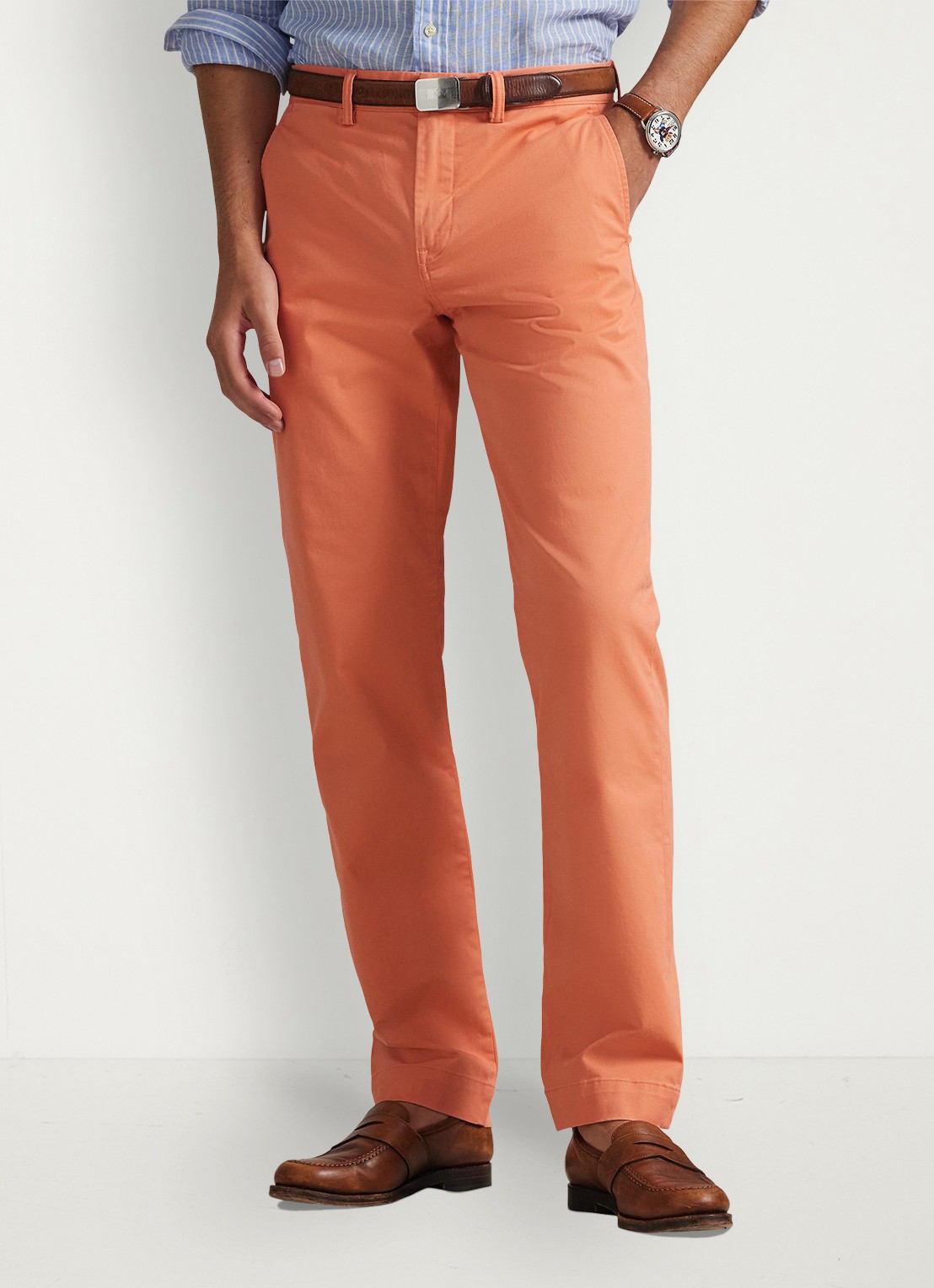 Ralph Lauren Straight fit chino met steekzakken - detail 4 deep mango