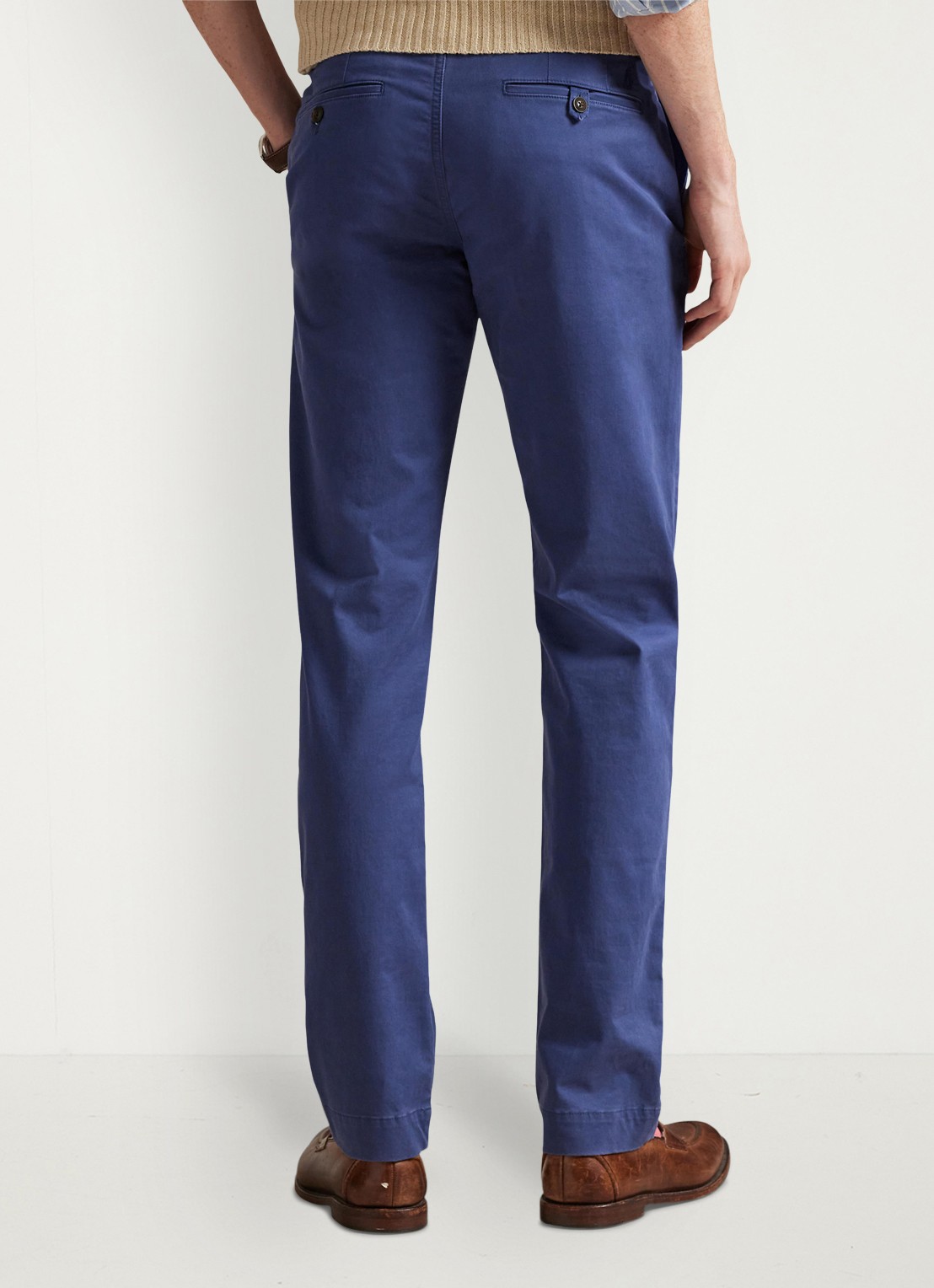 Ralph Lauren Straight fit chino met steekzakken - achterkant 3 licht navy
