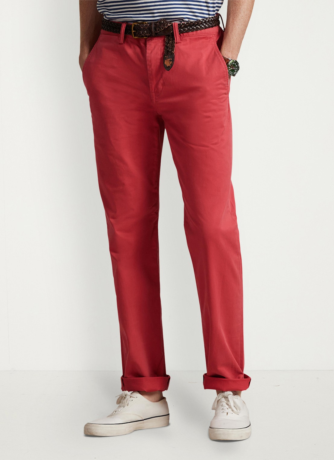 Ralph Lauren Straight fit chino met steekzakken - detail 2 nantucket red