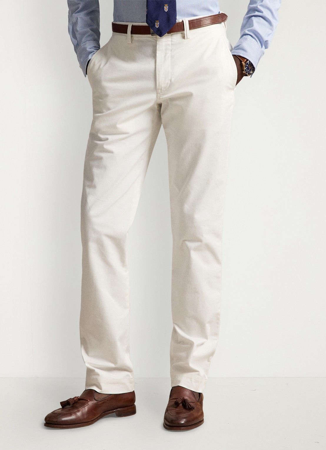 Ralph Lauren Straight fit chino met steekzakken - detail 4 white / wit