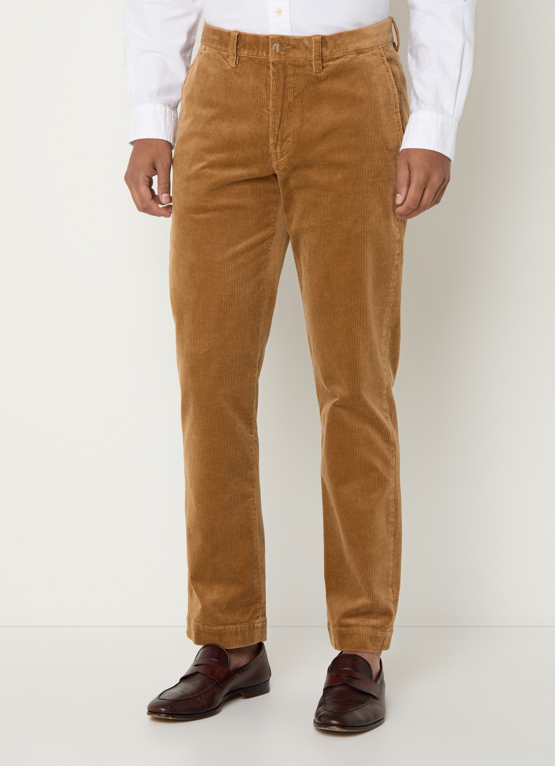 Ralph Lauren Straight fit chino van corduroy met stretch - detail 2 camel