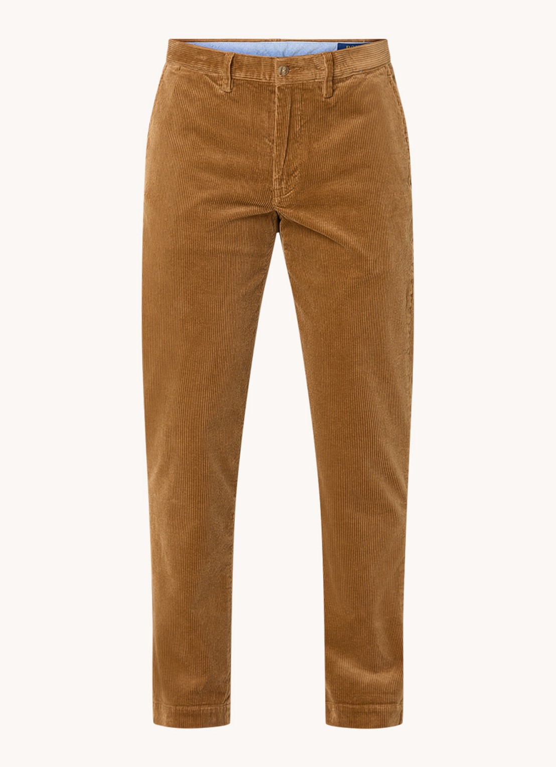 Ralph Lauren Straight fit chino van corduroy met stretch - voorkant 5 camel