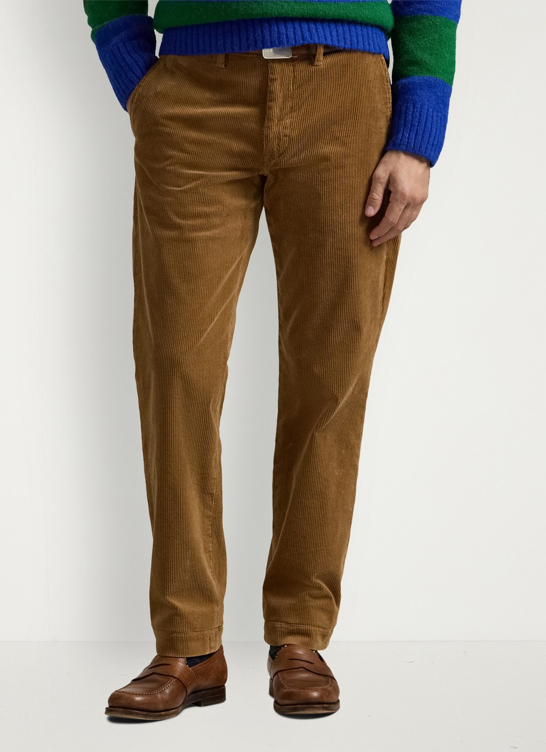 Ralph Lauren Straight fit chino van corduroy met stretch - detail 2 golden brown / khaki