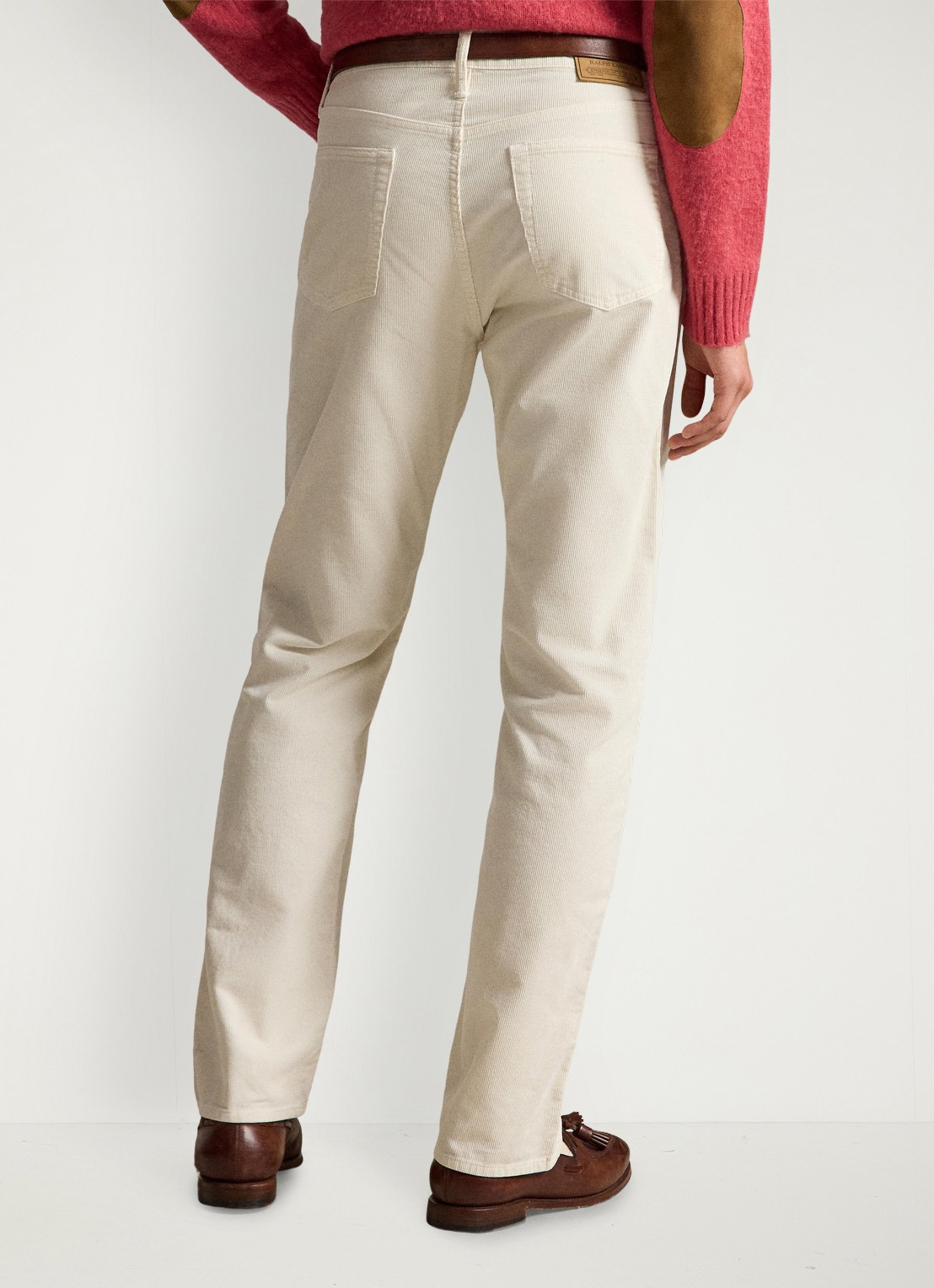 Ralph Lauren Straight fit chino van corduroy - achterkant 3 warm white / wit