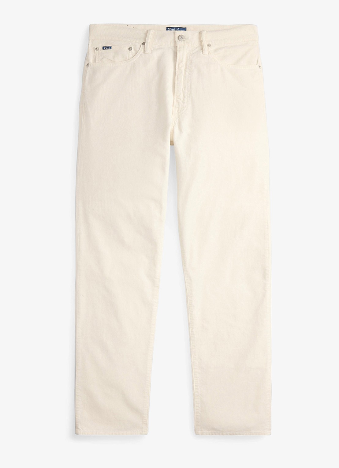 Ralph Lauren Straight fit chino van corduroy - voorkant 4 warm white / wit