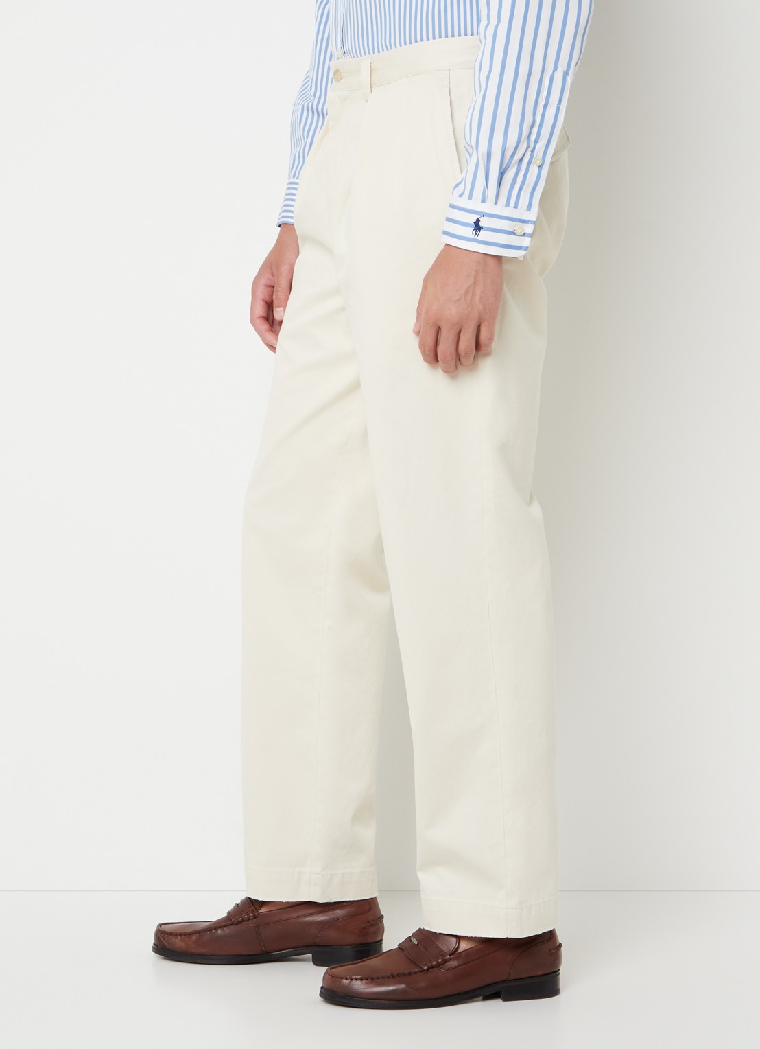 Ralph Lauren Straight fit cropped chino met plooidetail - detail 2 winter cream / creme